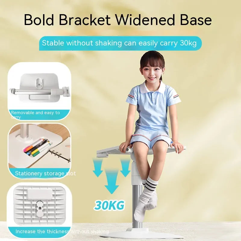 Height-Adjustable Floor Reading Stand – Foldable Book & Tablet Holder (43–78 cm)