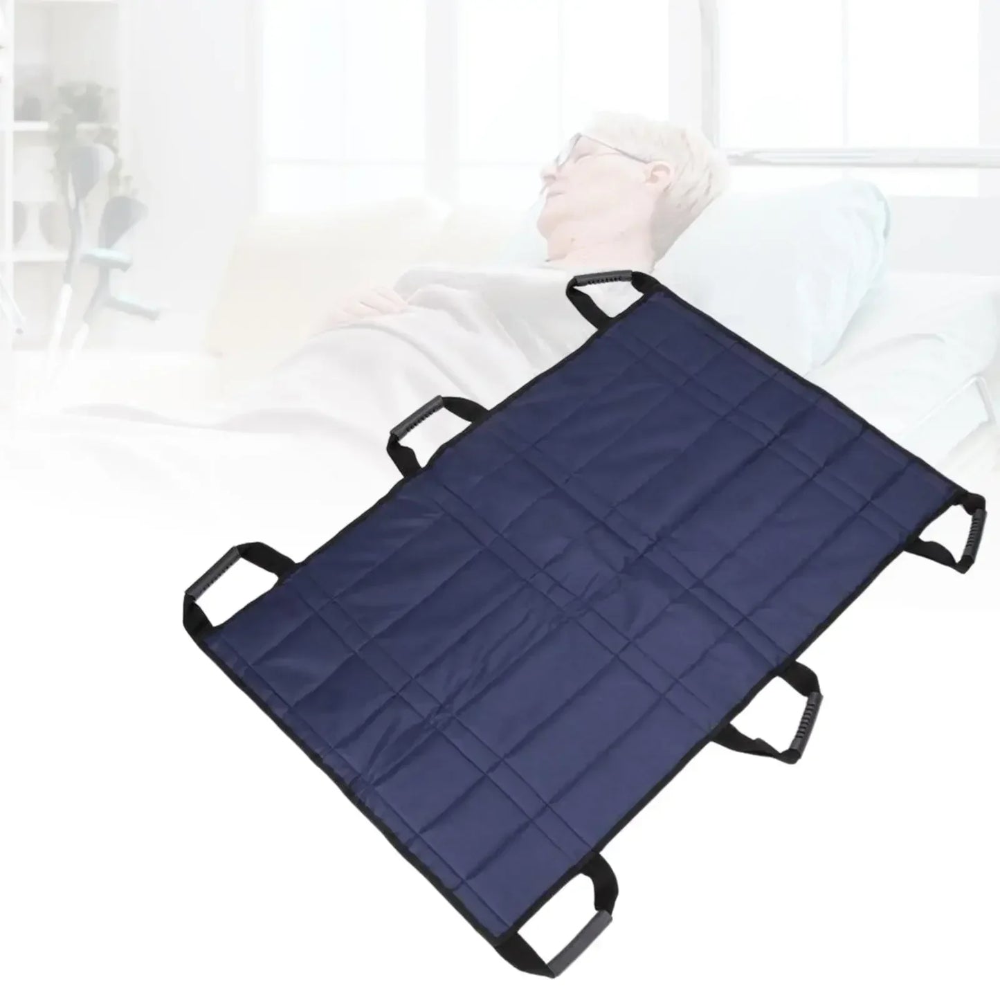 Transfer Bed Pad with Reinforced Handles