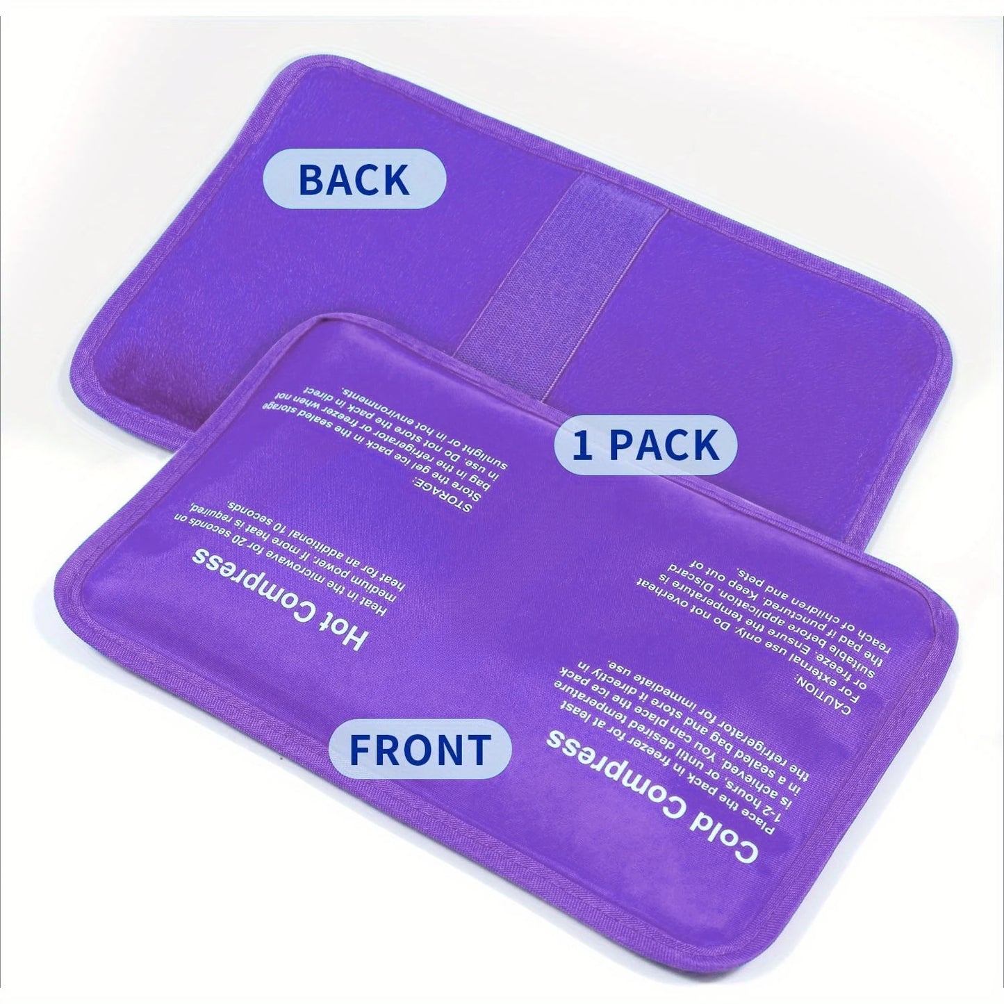 Reusable Gel Ice Pack with Strap – Hot & Cold Compress for Injuries & Swelling