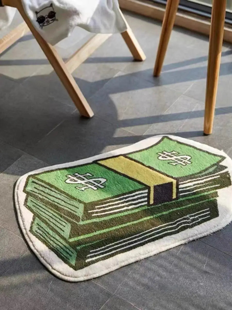 Round Decorative Floor Mat – Soft Bedside & Bathroom Rug for Home Use