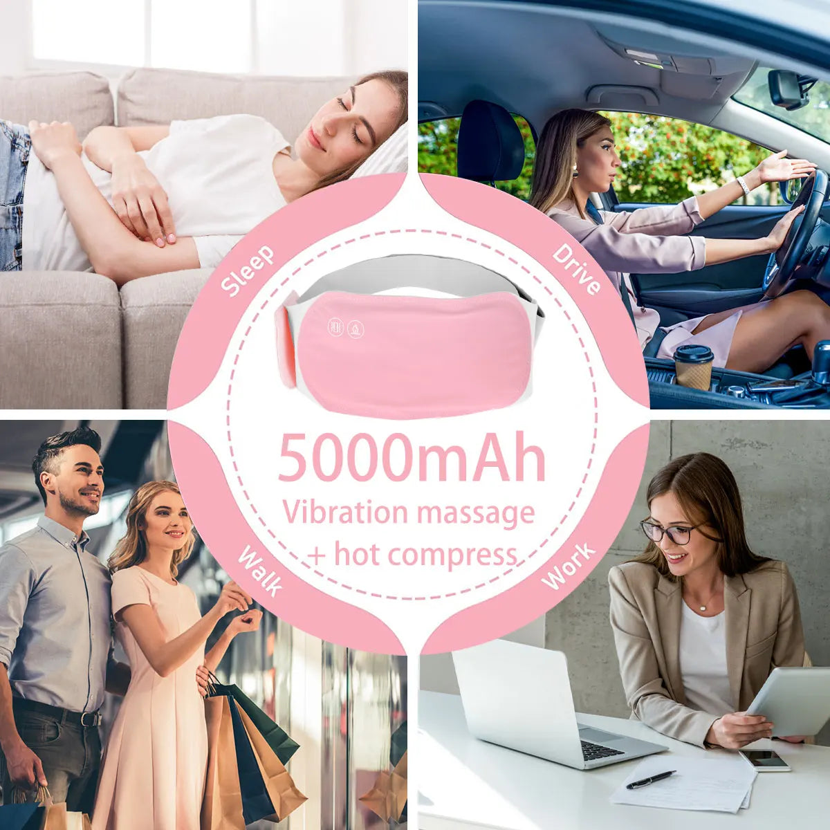 Portable Cordless Heating Pad – Reusable Abdomen Warmer for Everyday Comfort