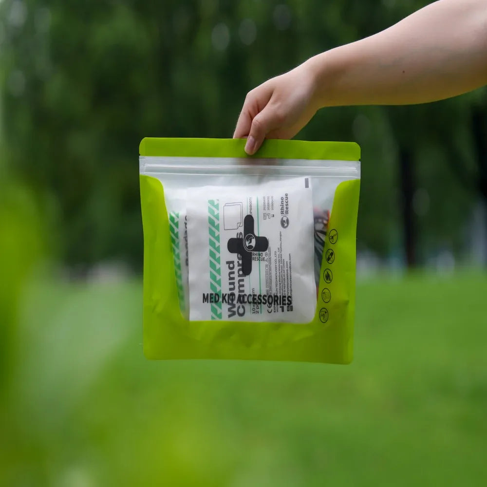 First Aid Refill Kit with Emergency Blanket, Bandages, Gauze Pads, and Trauma Shears