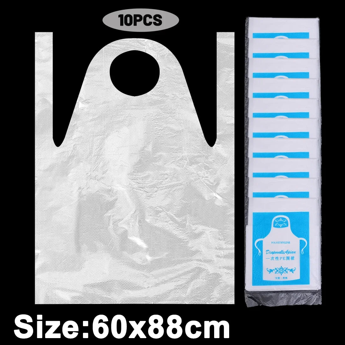 Disposable Waterproof Kitchen Aprons – Individually Wrapped Plastic Protective Gowns (10 Pack)