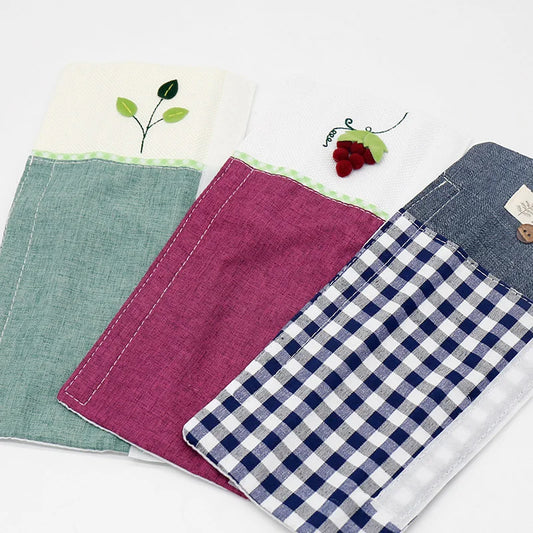 2PCS Handmade Flower Refrigerator Handle Covers – Soft Protective Anti-Dirt Grip Guards