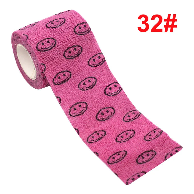 Animal Print Self-Adhesive Elastic Bandage Wrap for Sports and First Aid