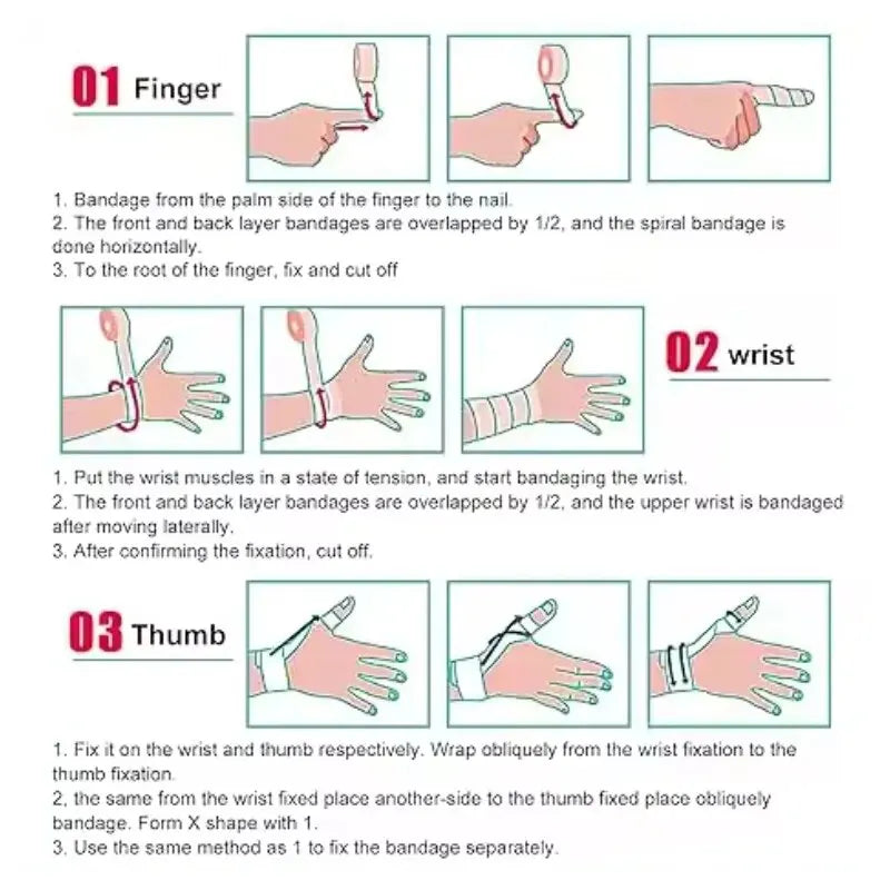 Skin-Tone Self-Adherent Cohesive Elastic Bandage Wrap