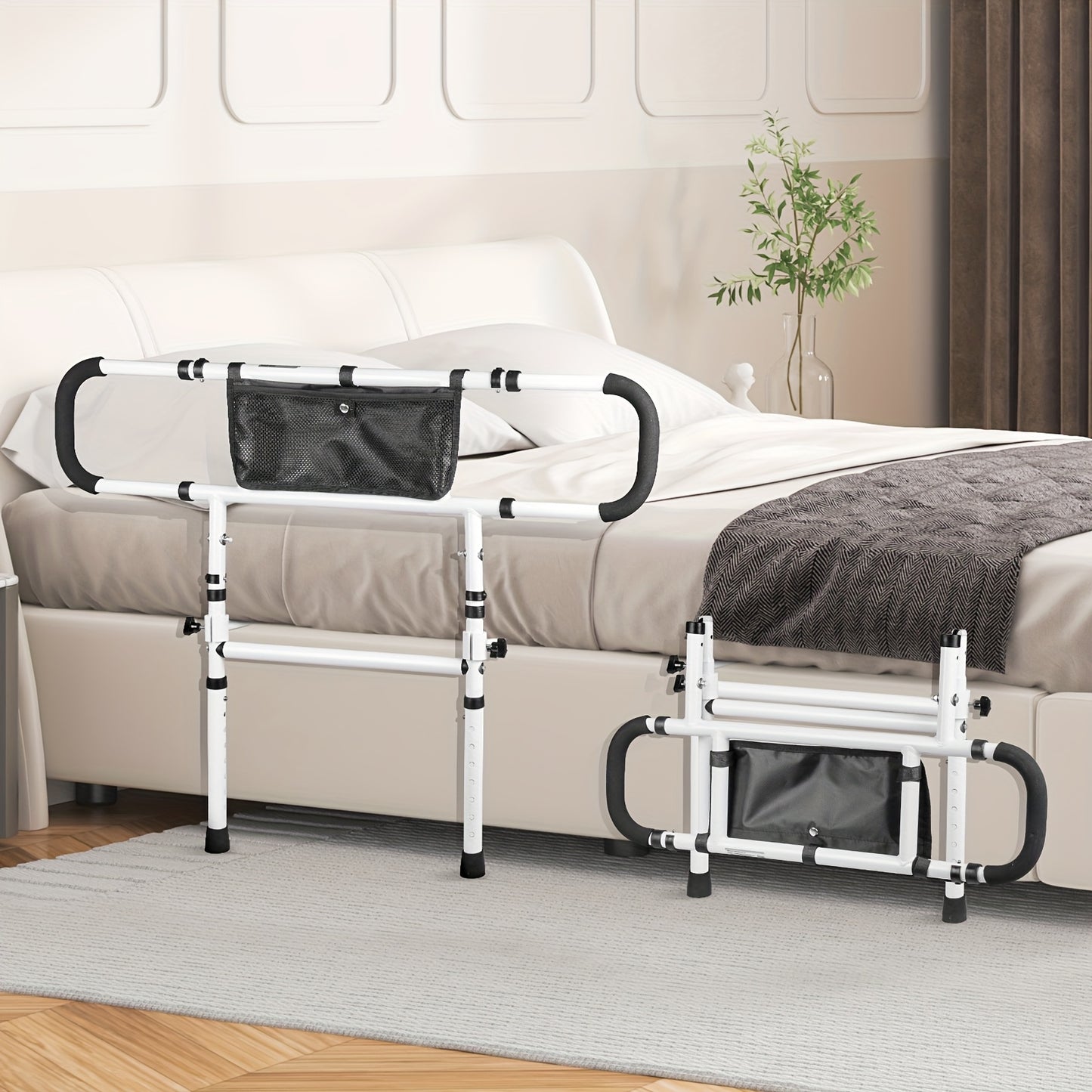 Foldable Adjustable Bed Rail for Home Support & Bedroom Safety