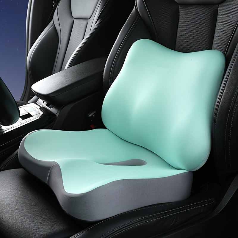 Ergonomic Memory Foam Seat Cushion and Lumbar Support Set