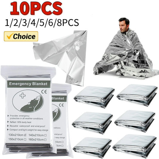 Emergency Mylar Thermal Blanket – Silver Foil Heat Retention First Aid Blanket (130 × 210 cm)