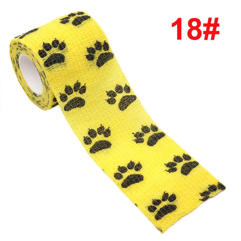 Animal Print Self-Adhesive Elastic Bandage Wrap for Sports and First Aid