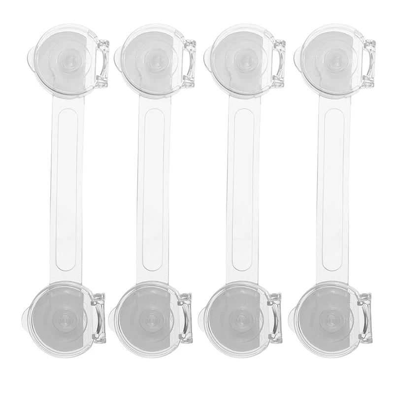 Anti-Pinch Baby Safety Cabinet Locks – Clear Childproof Door, Drawer & Fridge Closures (1–8 PCS)