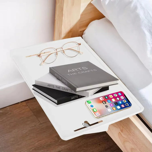 Clip-On Bedside Shelf Organizer – Nightstand Tray for Bunk & Loft Beds