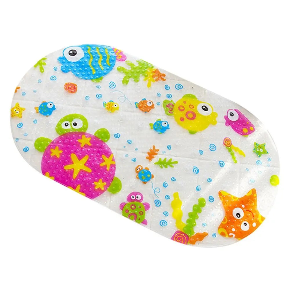 Kids Anti-Slip PVC Bath Mat with Suction Cups & Massage Texture
