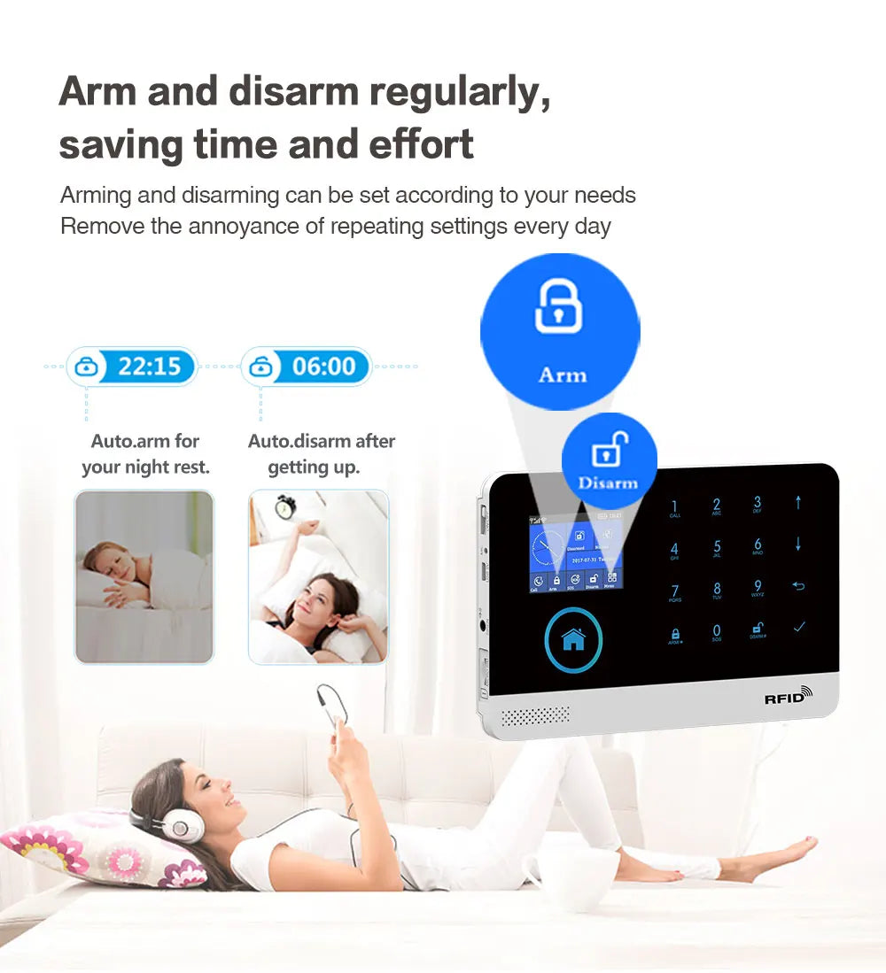 Tuya Smart Wi-Fi & 4G Home Security Alarm System – Wireless Burglar Alarm with Screen & PIR Sensors