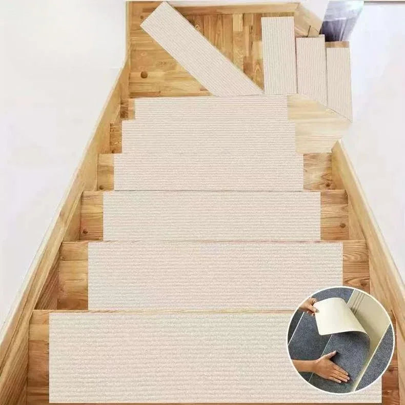 Washable Non-Slip Stair Carpet Tread for Wooden Steps (20 × 80 cm)