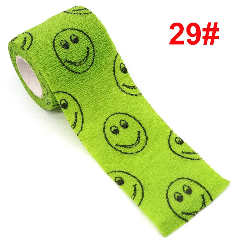 Animal Print Self-Adhesive Elastic Bandage Wrap for Sports and First Aid