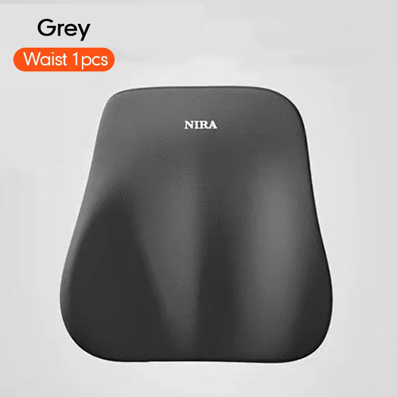 Car Headrest & Lumbar Support Cushion – Memory Foam Neck & Back Pillow