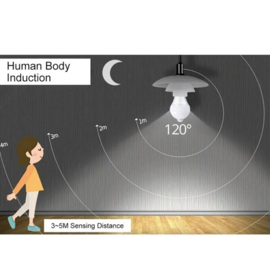 E27 LED Motion Sensor Bulb – PIR Auto On/Off Night Light for Home and Parking Use