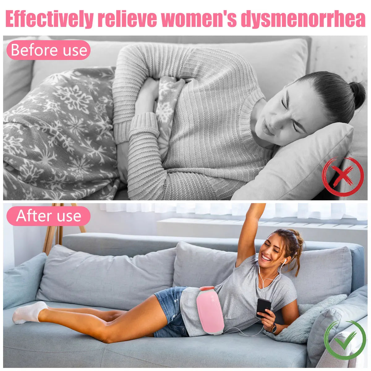 Portable Cordless Heating Pad – Reusable Abdomen Warmer for Everyday Comfort