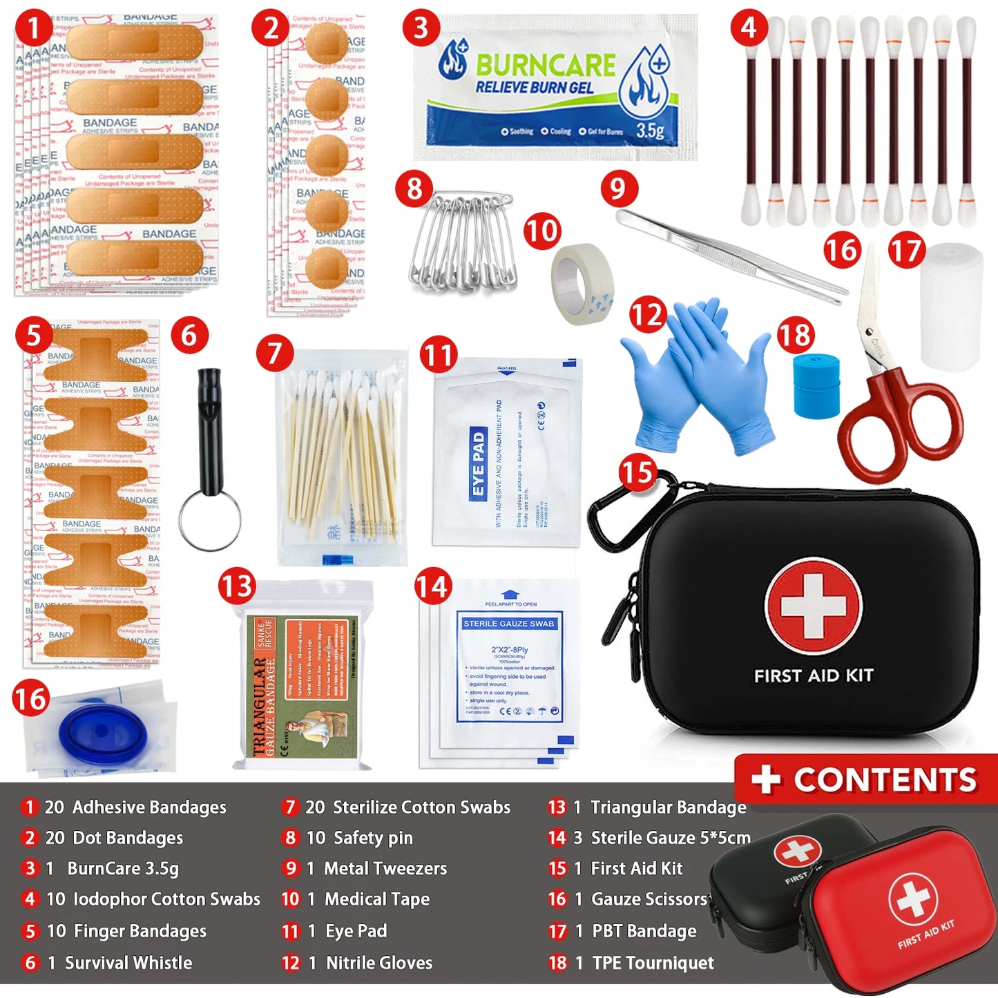 Multi-Purpose Portable First Aid Kit for Home, Outdoor, and Emergency Use