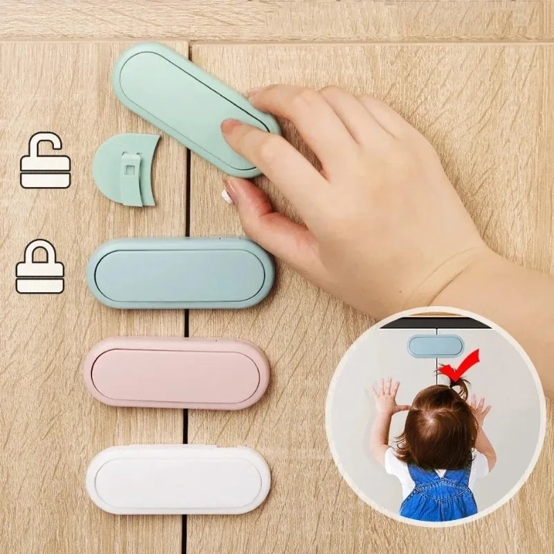 Invisible Child Safety Drawer Latch – Anti-Pinch Cabinet & Wardrobe Lock (3–10 PCS)