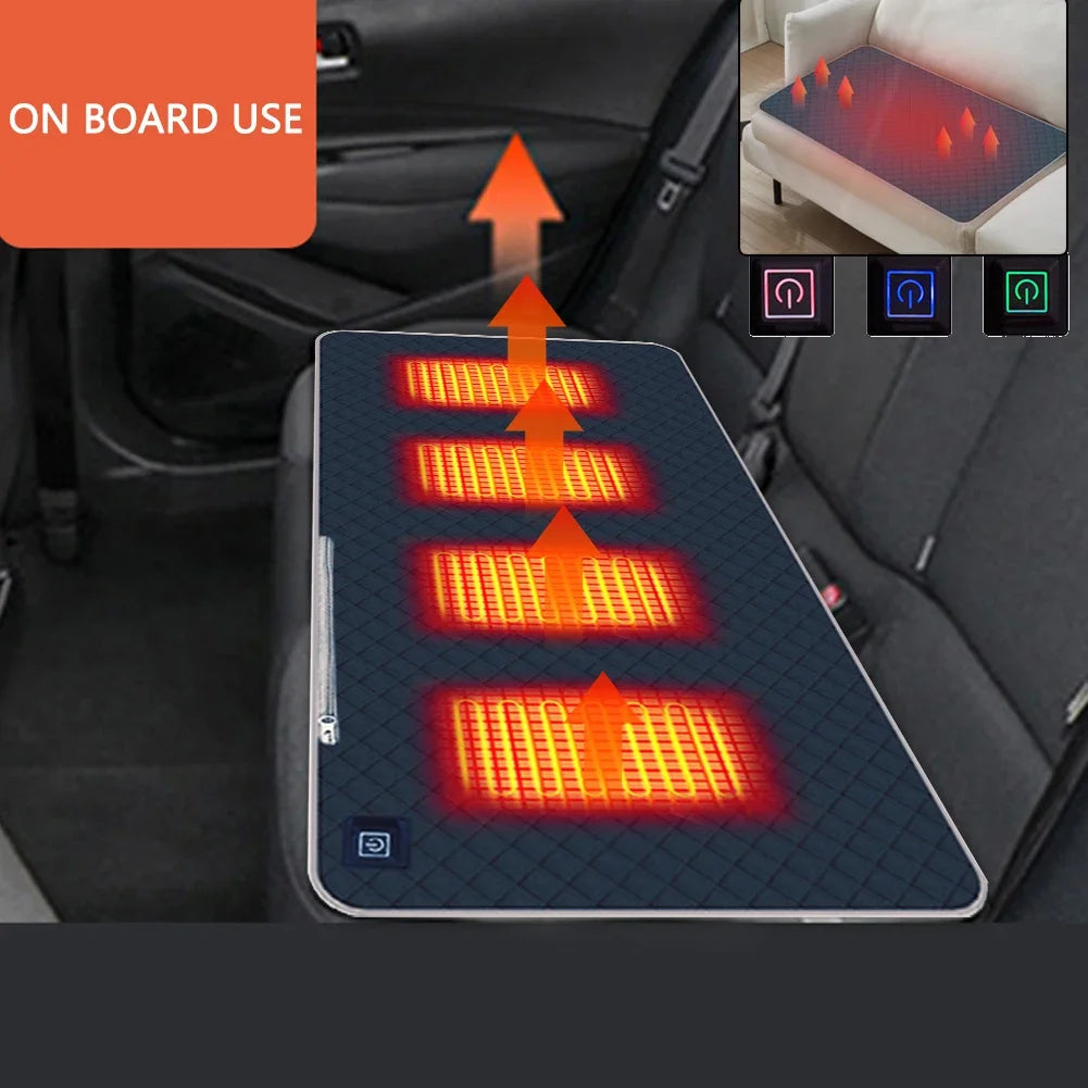 USB Electric Heating Pad – Portable Heated Cushion with 3 Temperature Levels