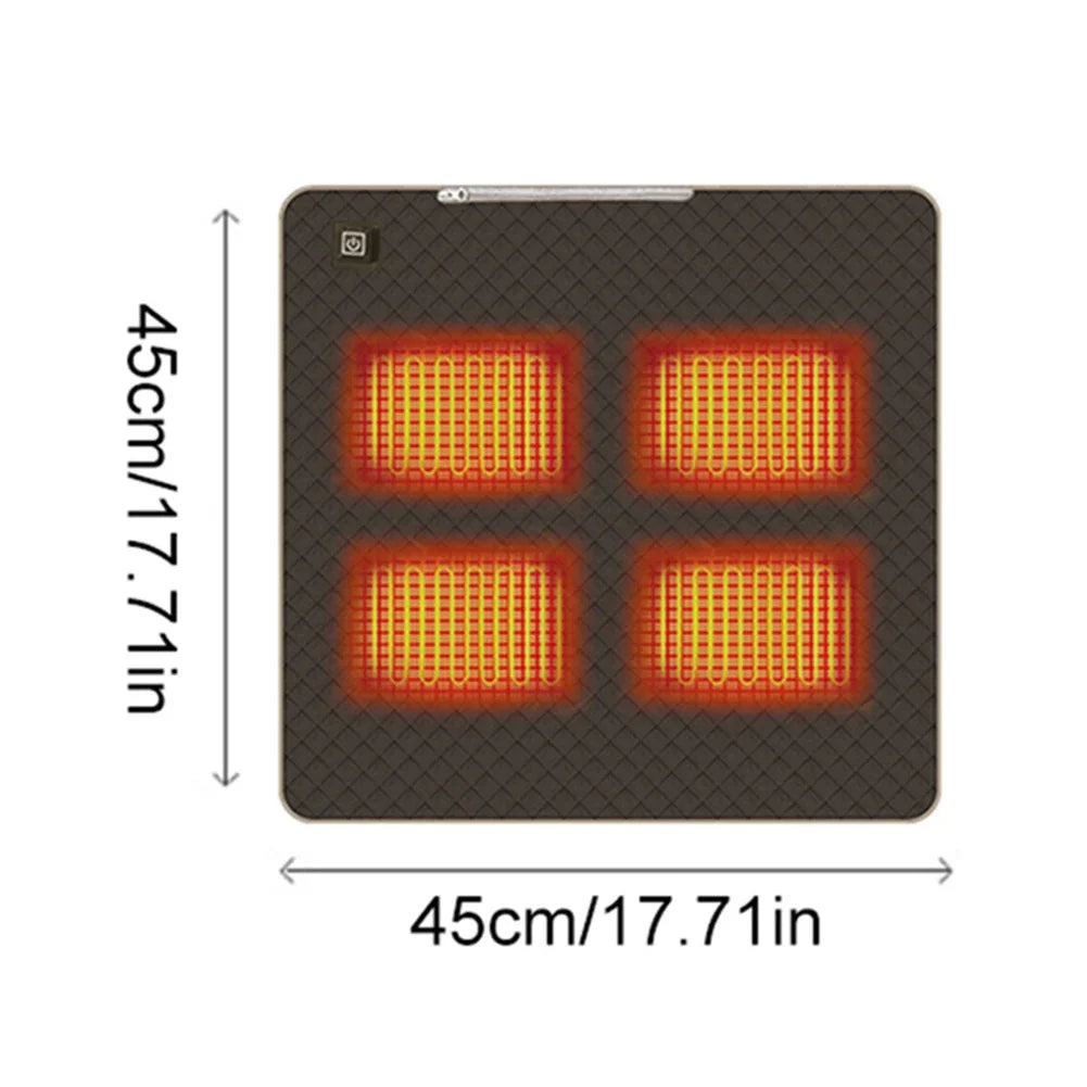 USB Electric Heating Pad – Portable Heated Cushion with 3 Temperature Levels