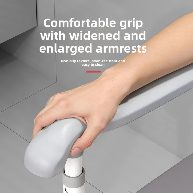 Adjustable Toilet Safety Frame with Support Rails for Bathroom Use