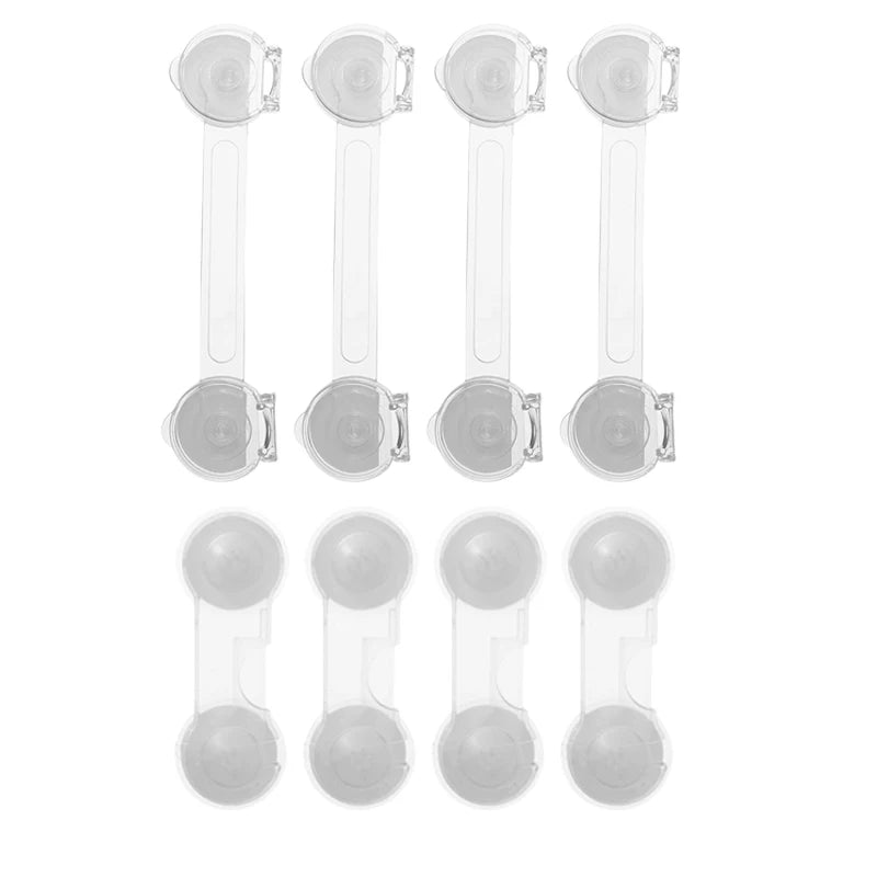 Anti-Pinch Baby Safety Cabinet Locks – Clear Childproof Door, Drawer & Fridge Closures (1–8 PCS)