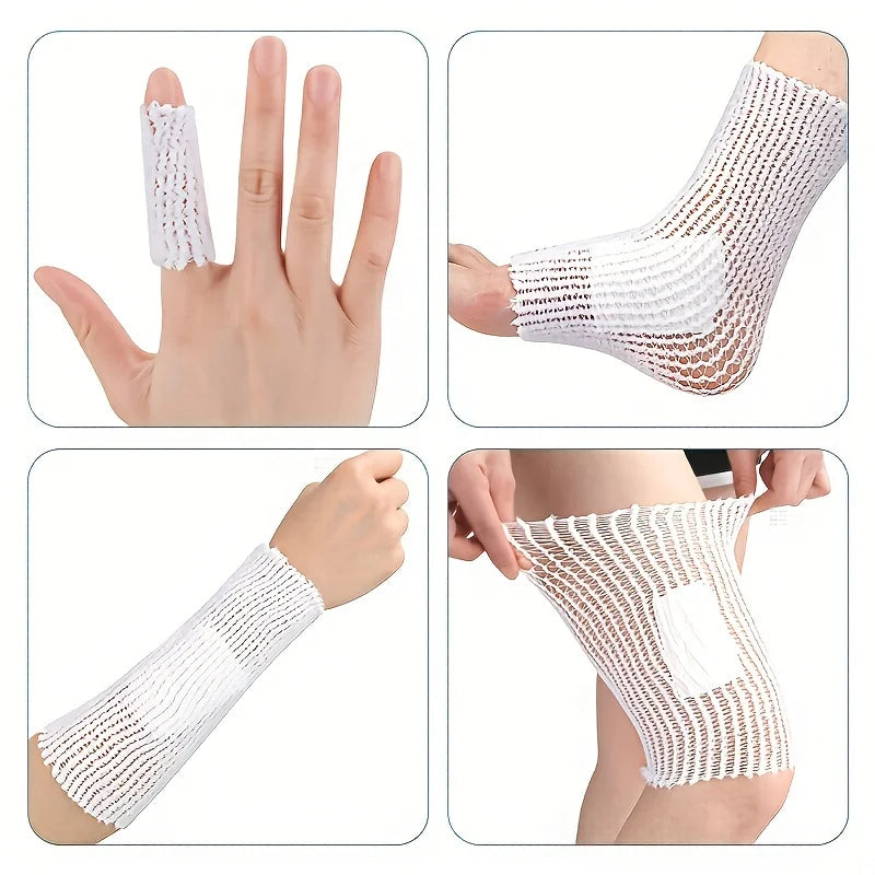 Elastic Tubular Net Bandage – Breathable Mesh Wound Dressing for Wrist