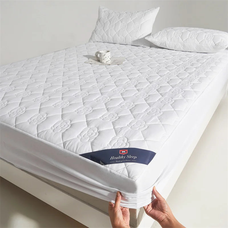 Waterproof Mattress Protector Fitted Sheet – Soft, Breathable Deep Pocket Cover (Single & Double)