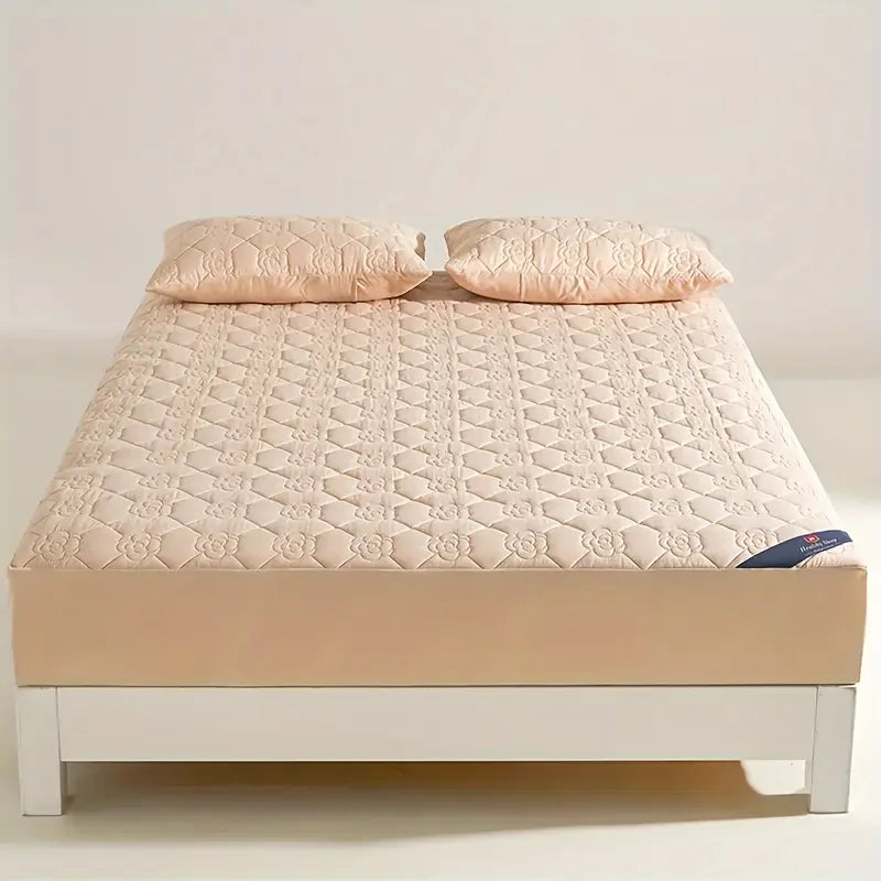 Waterproof Mattress Protector Fitted Sheet – Soft, Breathable Deep Pocket Cover (Single & Double)