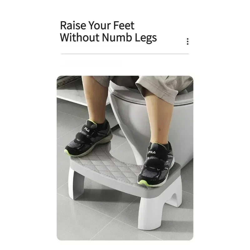 Non-Slip Toilet Squat Assist Footstool for Adults & Children