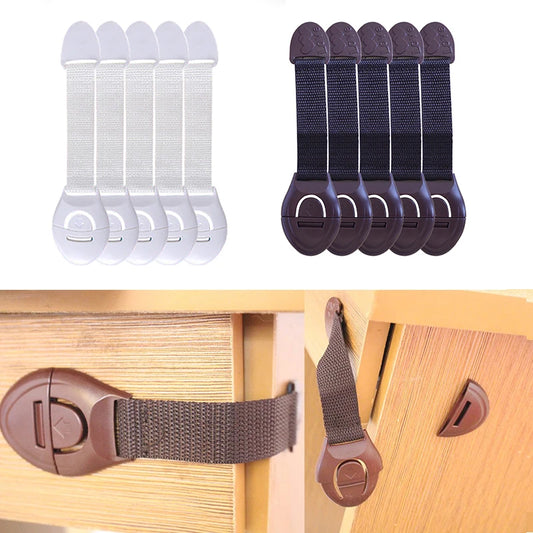 Child Safety Cabinet Lock Straps – Baby-Proof Drawer & Door Security Locks