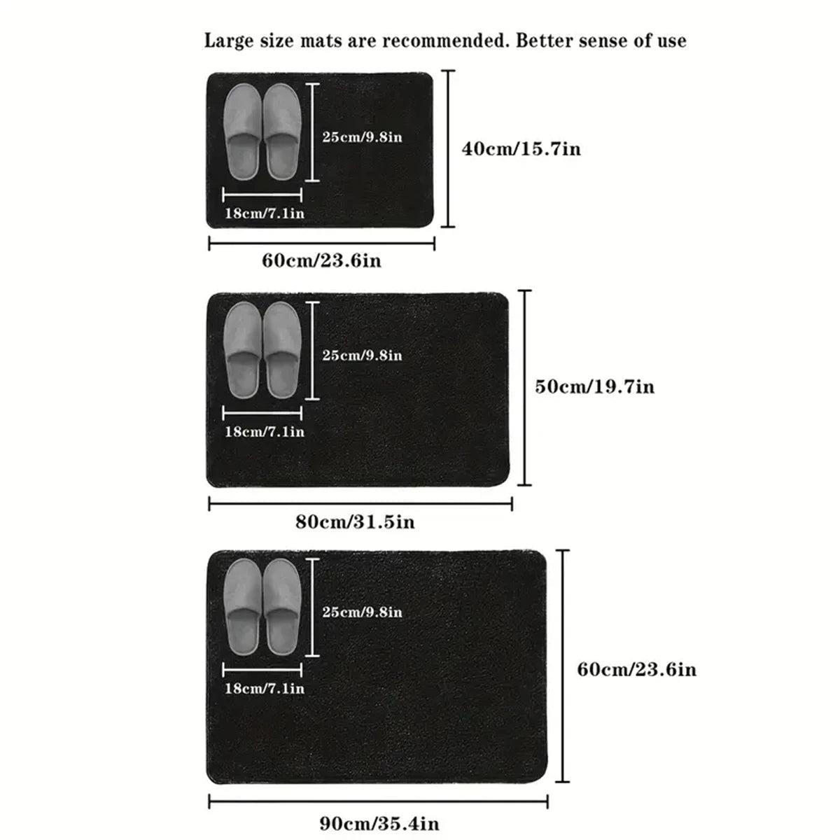 Super Absorbent Anti-Slip Bathroom Floor Mat for Home & Bedroom Use