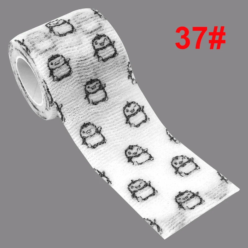 Animal Print Self-Adhesive Elastic Bandage Wrap for Sports and First Aid