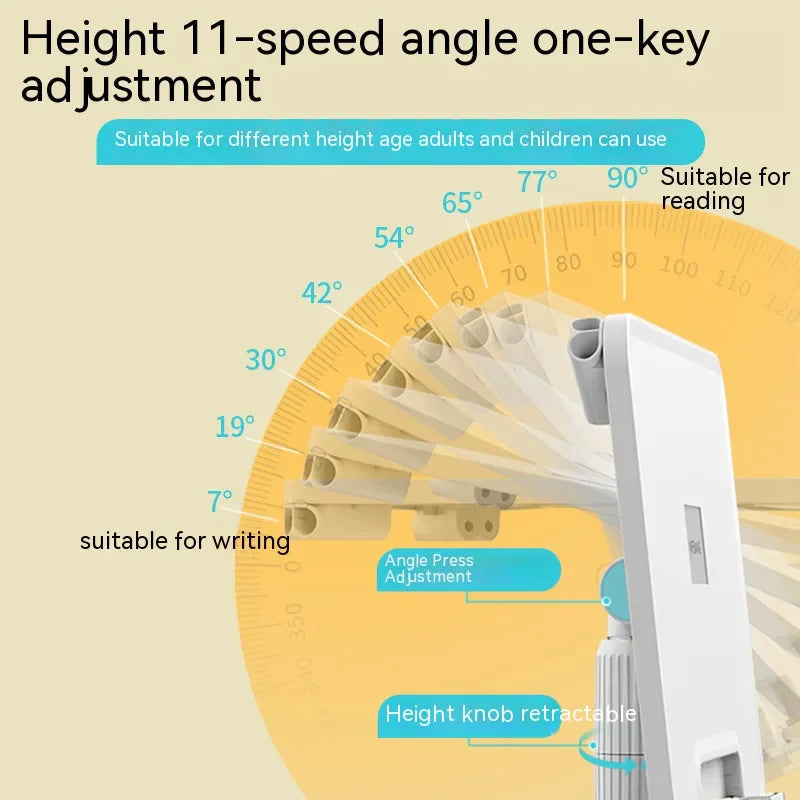 Height-Adjustable Floor Reading Stand – Foldable Book & Tablet Holder (43–78 cm)