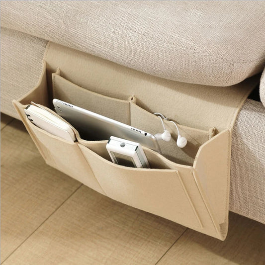 Felt Bedside Hanging Storage Caddy – Pocket Organizer for Bed, Sofa & Remotes