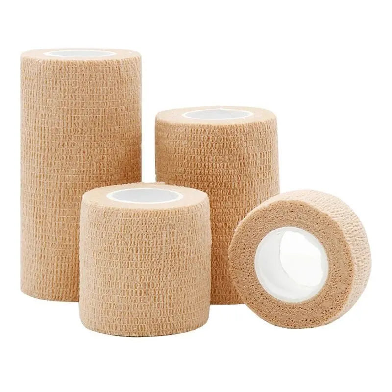 Skin-Tone Self-Adherent Cohesive Elastic Bandage Wrap