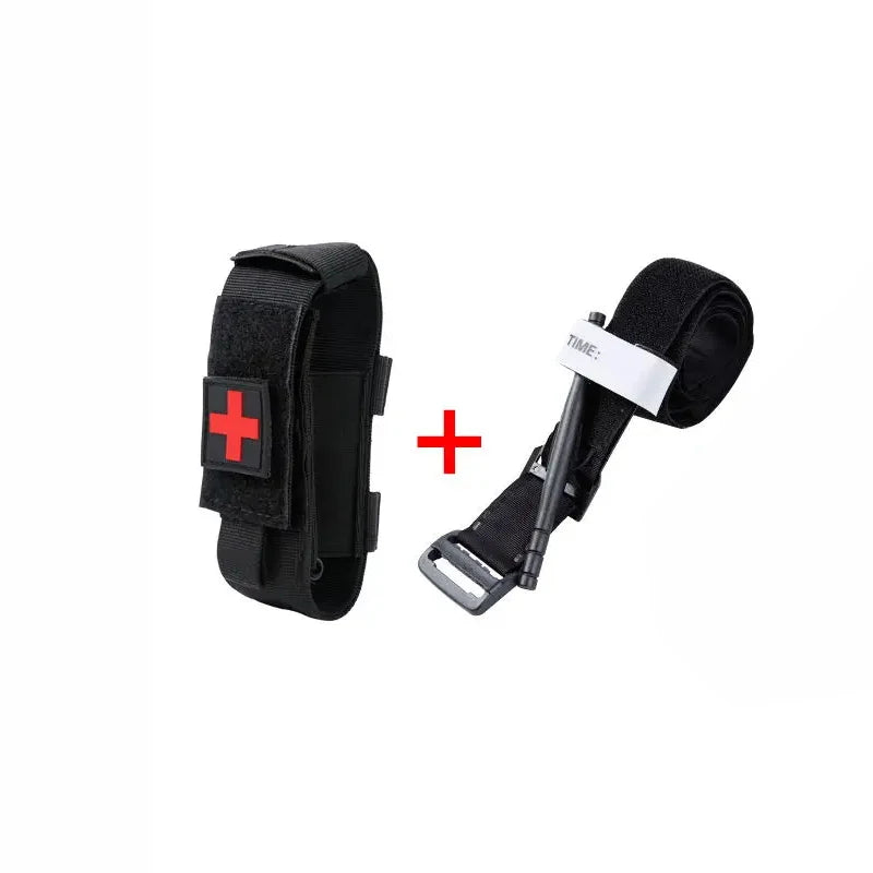 First Aid MOLLE Pouch Kit with Tourniquet Holder & Trauma Scissors