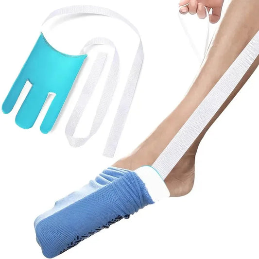 Easy-On Sock Aid Tool – No-Bend Dressing Aid with Ergonomic Handle