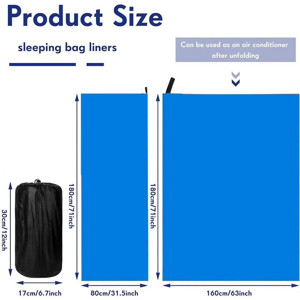 Ultralight Fleece Sleeping Bag Liner for Travel and Outdoor Camping