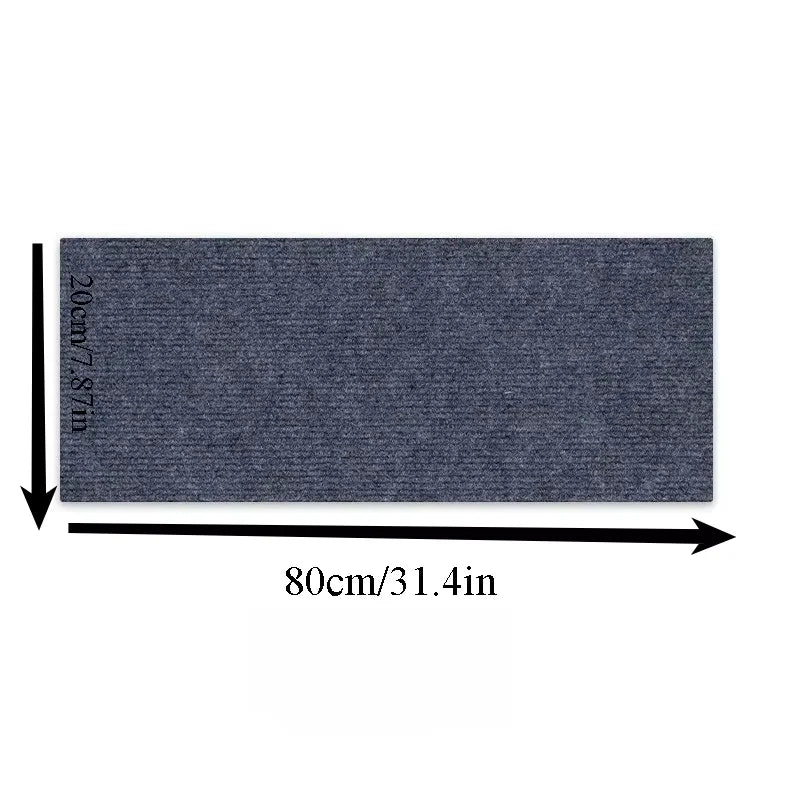Washable Non-Slip Stair Carpet Tread for Wooden Steps (20 × 80 cm)
