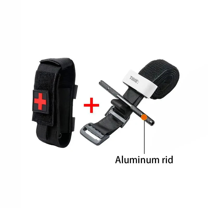 First Aid MOLLE Pouch Kit with Tourniquet Holder & Trauma Scissors