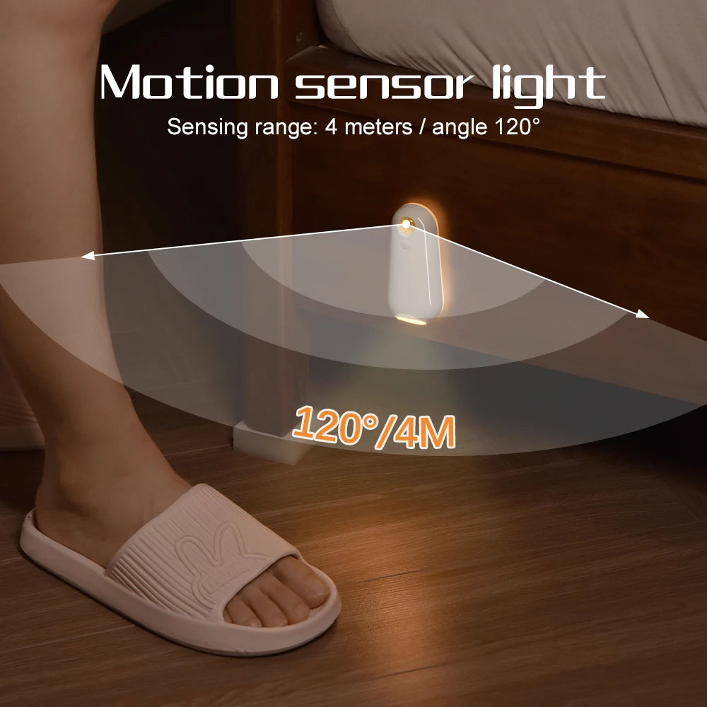 Motion Sensor Toilet Bowl Night Light – Rechargeable RGB LED with 7 Color Options