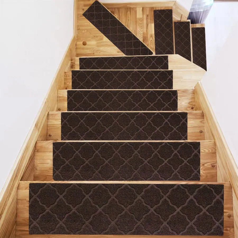 Washable Self-Adhesive Non-Slip Stair Tread Carpet Pads (76 × 20 cm)