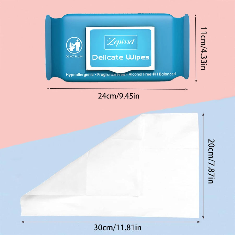 Large Disposable Body Wet Wipes with Flip Lid – Travel & Home Cleaning Pack (4 × 20×30 cm)