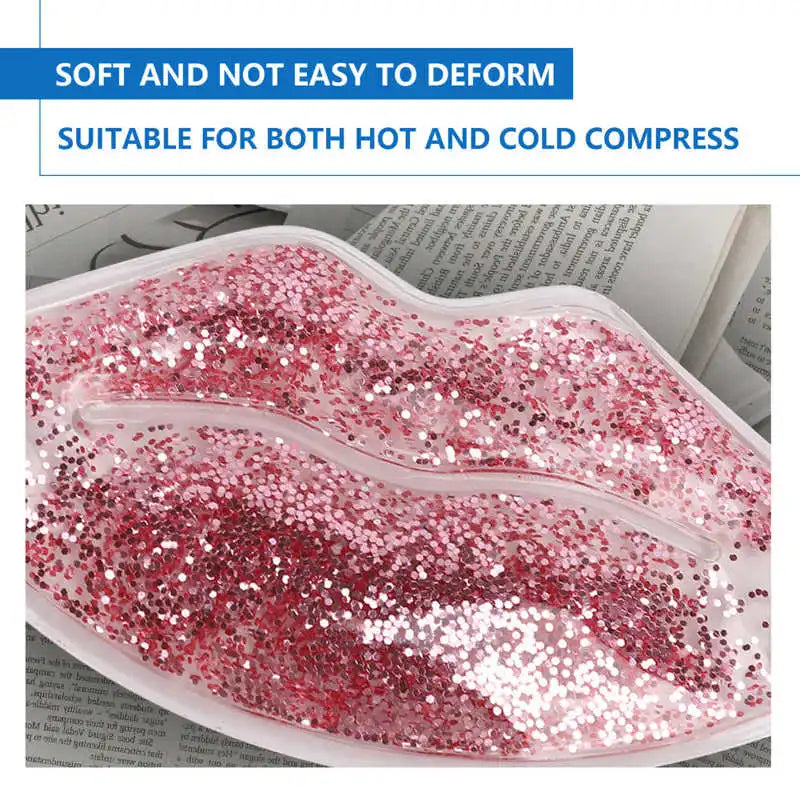 Reusable Lip-Shaped Gel Pack – Hot & Cold Compress for Lip Care