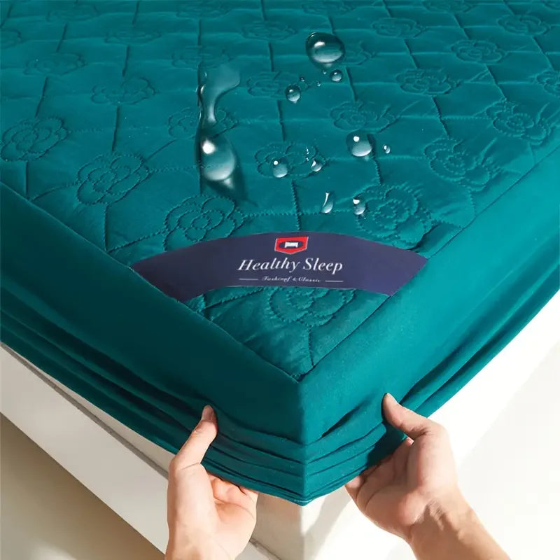 Waterproof Mattress Protector Fitted Sheet – Soft, Breathable Deep Pocket Cover (Single & Double)