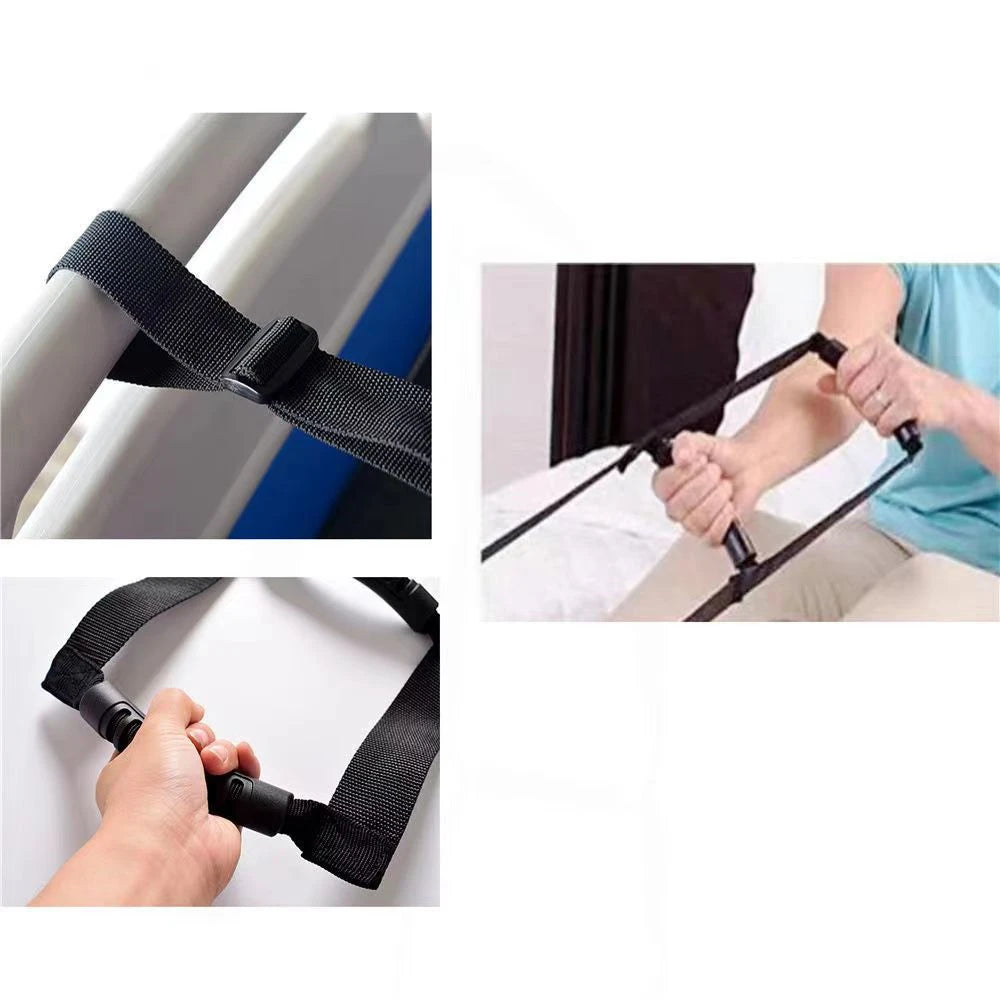 Bed Assist Pull-Up Ladder Strap with 6 Handholds for Easy Sit-Up Support